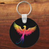 Foenix stijgend in vlamkleuren sleutelhanger (Voorkant)