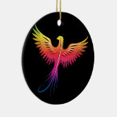 Foenix stijgende vlamkleuren keramisch ornament (Rechts)
