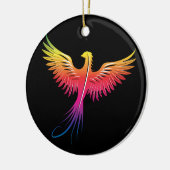 Foenix stijgende vlamkleuren keramisch ornament (Links)