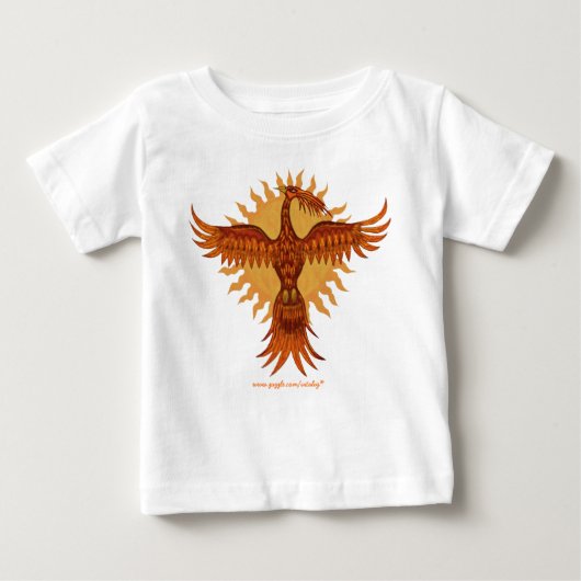 Foenix vuurvogel schattig baby t-shirt ontwerp (Voorkant)