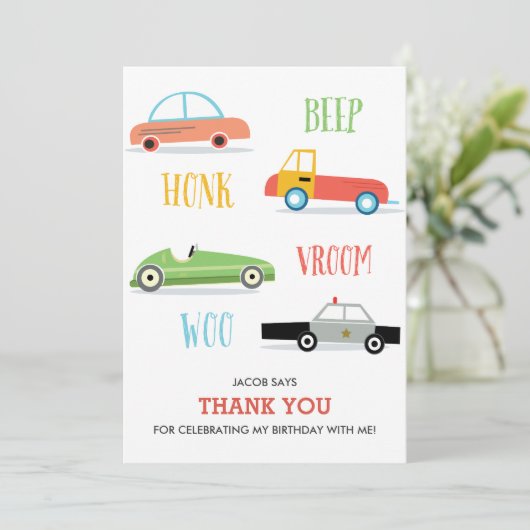 Foep Honk Woo Kind: dank u uw kaartje Kaart (Staand voorkant)