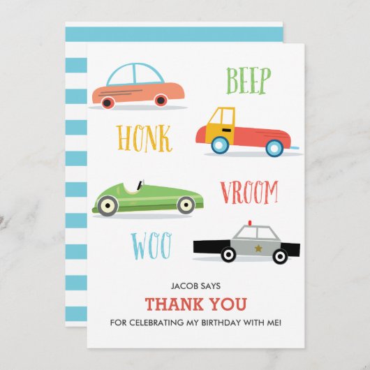 Foep Honk Woo Kind: dank u uw kaartje Kaart (Voorkant / Achterkant)