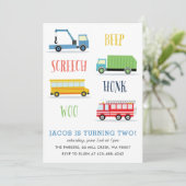 Foep Screech Woo: jarig Kind Party_Blue Kaart (Staand voorkant)