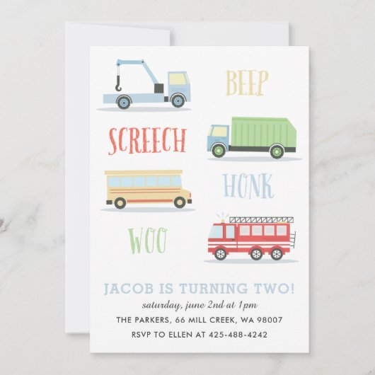 Foep Screech Woo: jarig Kind Party_Mist Kaart (Voorkant)