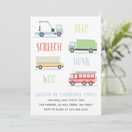 Foep Screech Woo: jarig Kind Party_Mist Kaart (Staand voorkant)