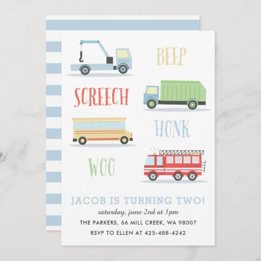 Foep Screech Woo: jarig Kind Party_Mist Kaart (Voorkant / Achterkant)