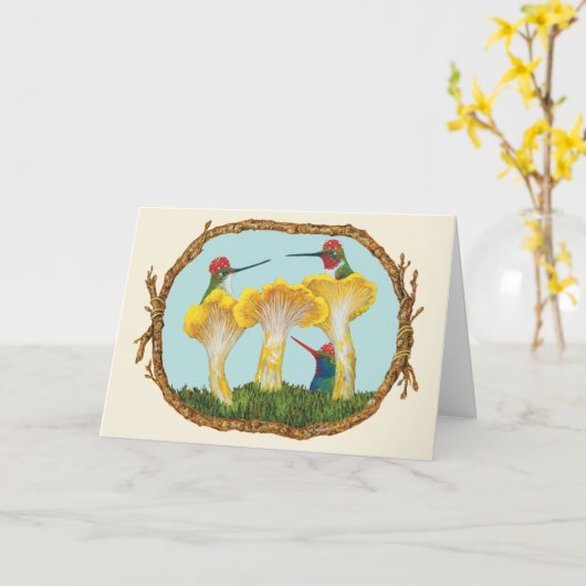 Foerageren kolibries kaart (Gele Bloem)