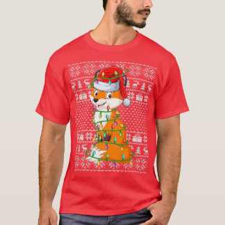 Foes Dierenvriend Santa Hat Ugly for Kerstmis T-shirt