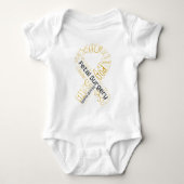 Foetale chirurgie Spina Bifida Text Ribbon Romper (Voorkant)