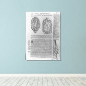 Foetus, illustratie van "Oeuvres" Canvas Afdruk (Insitu (Houten vloer))