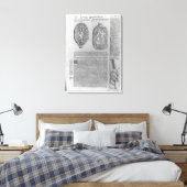 Foetus, illustratie van "Oeuvres" Canvas Afdruk (Insitu (Slaapkamer))