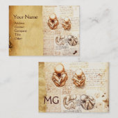 foetus in de baarmoeder, Ob-Gyn Doctor Parchment M Visitekaartje (Voorkant / Achterkant)