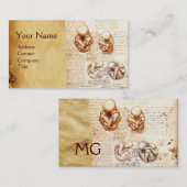 foetus in de baarmoeder, Ob-Gyn Doctor Parchment M Visitekaartje (Voorkant / Achterkant)