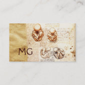 foetus in de baarmoeder, Ob-Gyn Doctor Parchment M Visitekaartje (Achterkant)