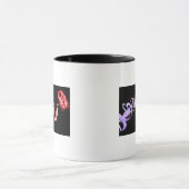 foetus met een navelstreng gemaakt van DNA-strenge Mok (Midden)