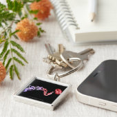 foetus met een navelstreng gemaakt van DNA-strenge Sleutelhanger (Zijkant)