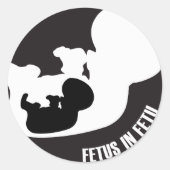 Foetus ronde Sticker (Voorkant)