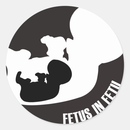 Foetus ronde Sticker (Voorkant)