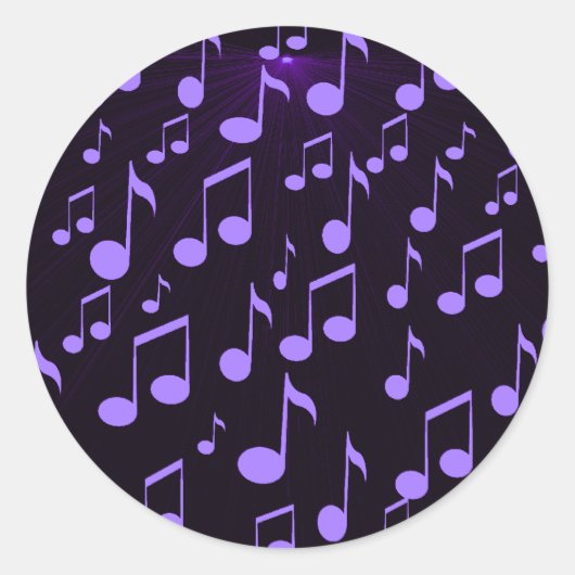Foever muziek_ ronde sticker (Voorkant)