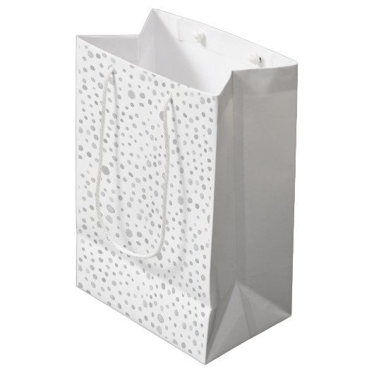 Fog Confetti Waterverf Stippen Gift Bag Medium Cadeauzakje (Voorkant Gekanteld)