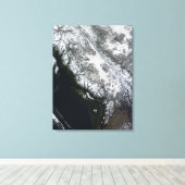 Fog en sneeuw in British Columbia Canvas Afdruk (Insitu (Houten vloer))
