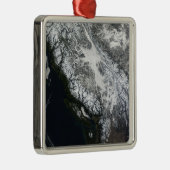 Fog en sneeuw in British Columbia Metalen Ornament (Rechts)