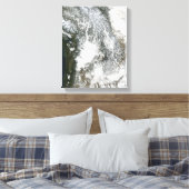 Fog en sneeuw in het noordwesten van de Stille Oce Canvas Afdruk (Insitu (Slaapkamer))