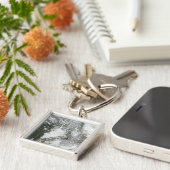 Fog en sneeuw in het noordwesten van de Stille Oce Sleutelhanger (Zijkant)