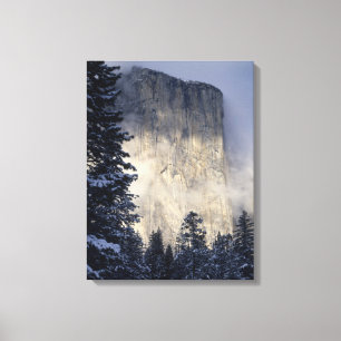 Fog Enveloping Mountain 2 Canvas Afdruk
