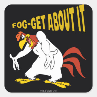 Fog-get over het vierkante sticker