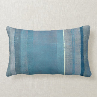 "Fog" Gray and Blue Abstract Art Pillow Kussen