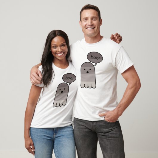Fog Gray Boo Ghost T-shirt (Unisex)