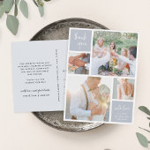 Fog Gray Collage | Weddenfoto Hartelijk dank Briefkaart