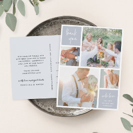 Fog Gray Collage | Weddenfoto Hartelijk dank Briefkaart