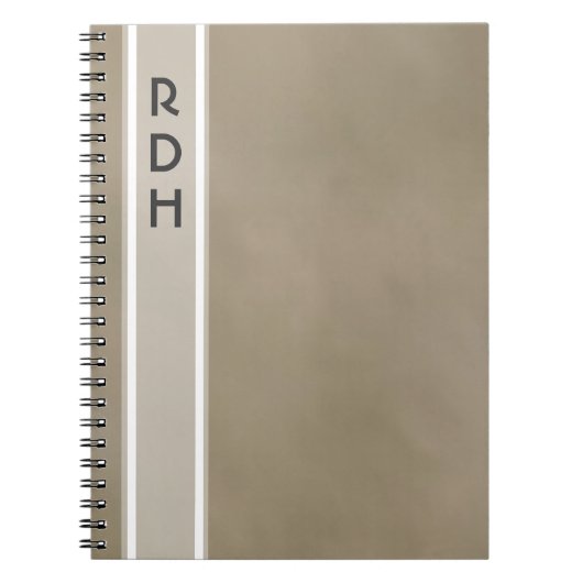 Fog Gray Monogram Notitieboek (Voorkant)