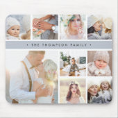 Fog Gray Stripe Photo Collage Muismat (Voorkant)