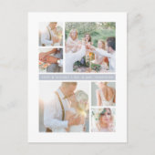 Fog Gray Stripe | Weddenfoto collage Hartelijk dan Briefkaart (Voorkant)
