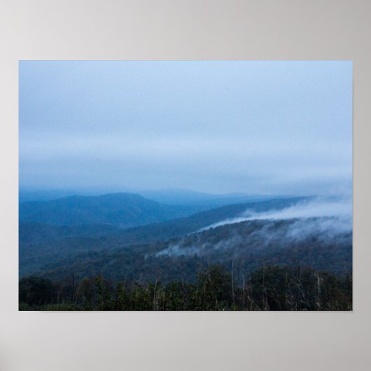 Fog in het Nationaal Park Shenandoah, Virginia Poster (Voorkant)