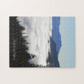 Fog-meer door bomen... legpuzzel (Horizontaal)