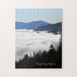 Fog-meer door bomen... legpuzzel