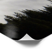 Fog-meer door bomen... poster (Hoek)