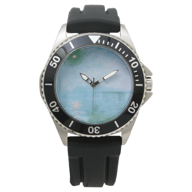 Fog on the Thames (van Claude Monet) Horloge (Voorkant)