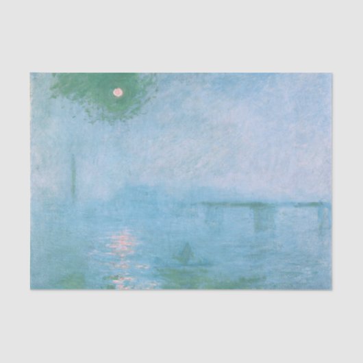 Fog on the Thames (van Claude Monet) Tissuepapier (Voorkant)