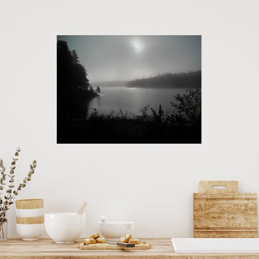 Fog op Cleveland Lake Poster (Keuken)