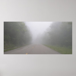 Fog op de Foothills parkway, Tennessee Poster