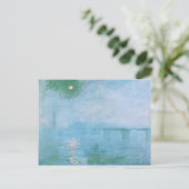 Fog op het Briefkaart Thames (van Claude Monet) (Staand voorkant)