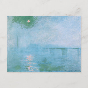 Fog op het Briefkaart Thames (van Claude Monet)