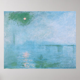 Fog op het Poster Thames (van Claude Monet)