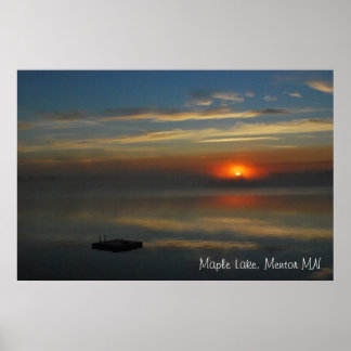 Fog op het Poster van het Maple Lake