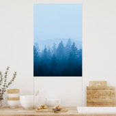 Fog over bos poster (Keuken)